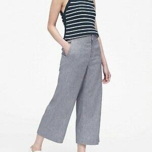 HIGH RISE WIDE LEG  LINEN CROP
